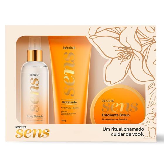 Imagem de Kit Banho Labotrat Com 3 Itens Sens Flor De Ameixa E Baunilha