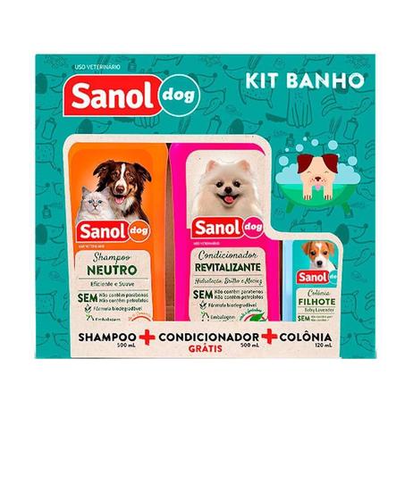 Imagem de Kit Banho Sanol (Shampoo,Condicionador E Colonia)