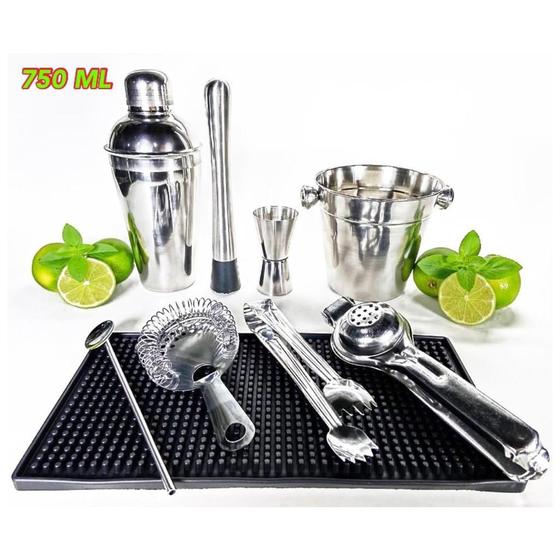 Imagem de Kit Bar Coqueteleira 750 Ml Caipirinha Completão E