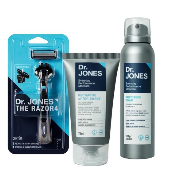 Imagem de Kit Barbear Clássico The Razor 4 (3 Itens)