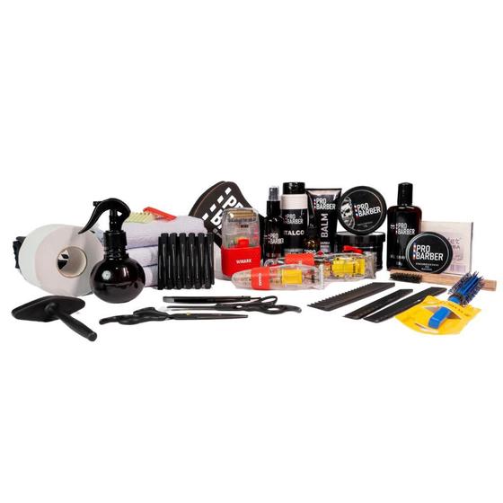 Kit Barbeiro Iniciante Completo Wmark máquina de cortar cabelo + 25 itens Menor preço em Kit Barbeiro Iniciante Completo Wmark máquina de cortar cabelo + 25 itens