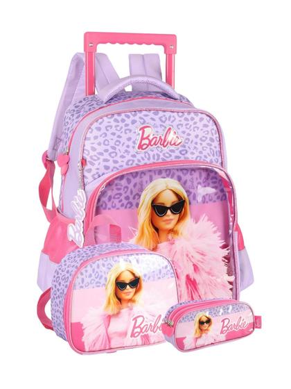 Imagem de Kit Barbie Mochila De Rodinhas+Lancheira+Estojo - Vioeta