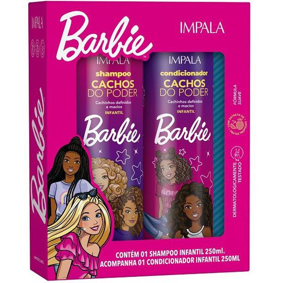 Imagem de Kit Barbie Shampoo e Condicionador 250ML Cachos do Poder