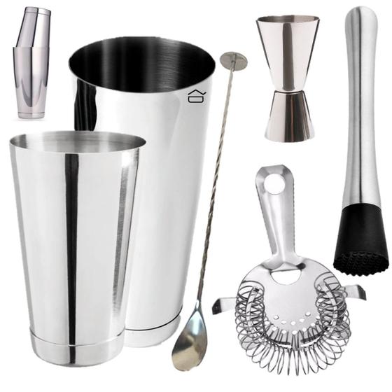 Kit Barman Colher Bailarina Coqueteleira Profissional 6pç B9 Menor preço em Kit Barman Colher Bailarina Coqueteleira Profissional 6pç B9
