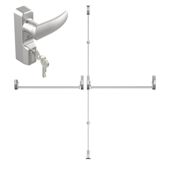 Imagem de Kit Barra Antipânico Para Porta De 02 Folhas Com Fechadura
