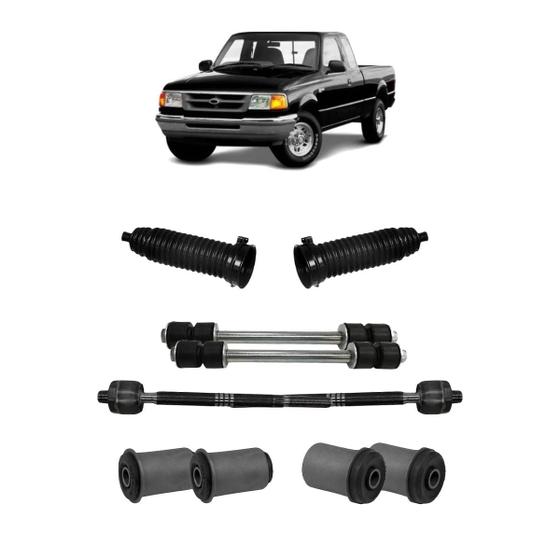 Imagem de Kit Barra Axial Ranger 2010 2011 Bieleta Bucha Coifa Direção