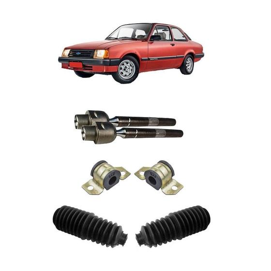 Imagem de Kit Barra Direção Axial Chevette 94 Coifa Bucha Barra