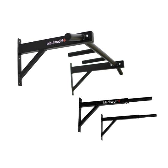 Imagem de Kit Barra Fixa Neutra 40Cm + Barra Fixa Paralela 50cm + Kit Passantes  Blackwolf