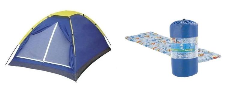 Imagem de Kit Barraca Camping 2 Pessoas com mosqueteiro + Colchonete