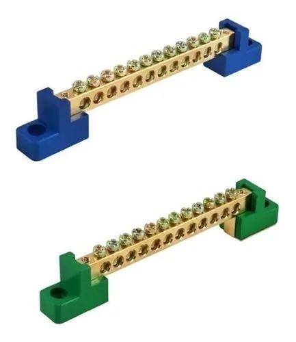 Imagem de Kit Barramento Neutro E Terra 12 Vias 80a Fixação Parafuso