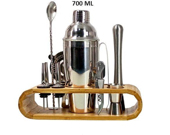 Imagem de Kit Bartender Stylus Profissional com 12 Peças em Aço Inox   750ML UnyHome