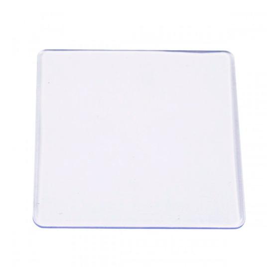 Imagem de Kit Base Acrílica Quadrada 5cm Com 100 Uni + 100 Uni Espiral Transparente