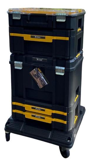 Imagem de Kit Base Com 4 Rodas E 4 Caixas Ferramentas Tstak Dewalt