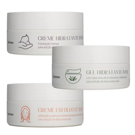 Imagem de Kit Base Neutra Via Aroma - Creme, Gel e Esfoliante 150g