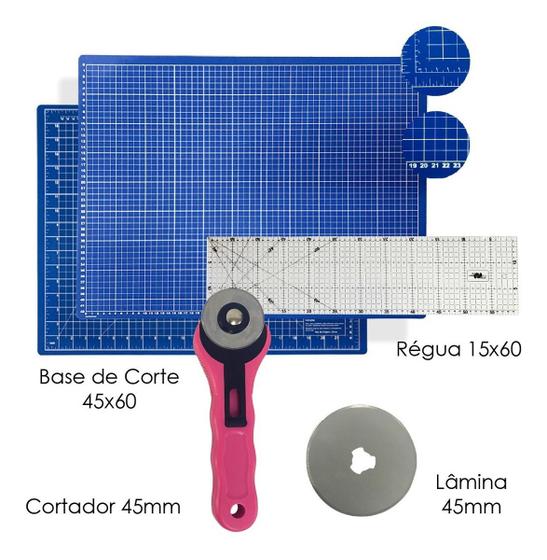 Imagem de Kit Base Para Corte A2 Placa para Cortar 60x45 Cortador Circular 45mm + Disco Regua 15x60
