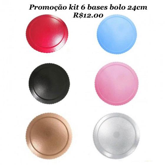 Imagem de Kit Bases Para Bolo Cakeboard Redondas 6 Un Sortidas