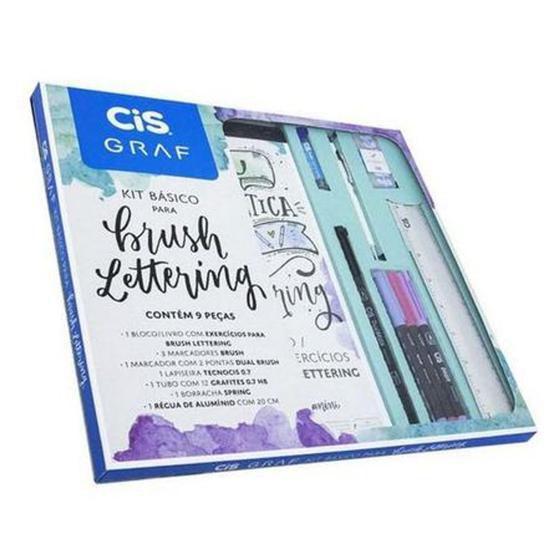 Kit Básico Para Brush Lettering Com 9 Peças da Cis Ref 70.0013 Menor preço em Kit Básico Para Brush Lettering Com 9 Peças da Cis Ref 70.0013