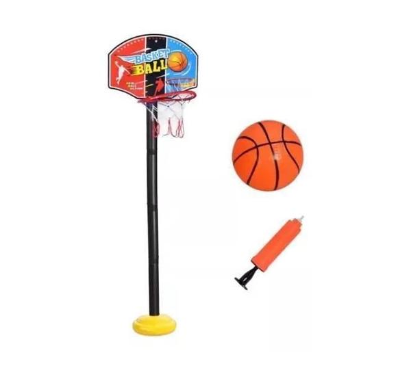 Imagem de Kit Basquete Infantil Altura Ajustável Com Bola Bomba Tabela