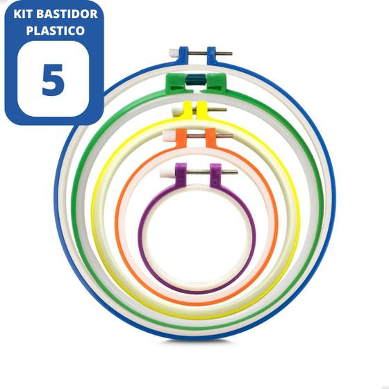 Imagem de Kit Bastidores De Plástico Para Bordado Manual Lanmax