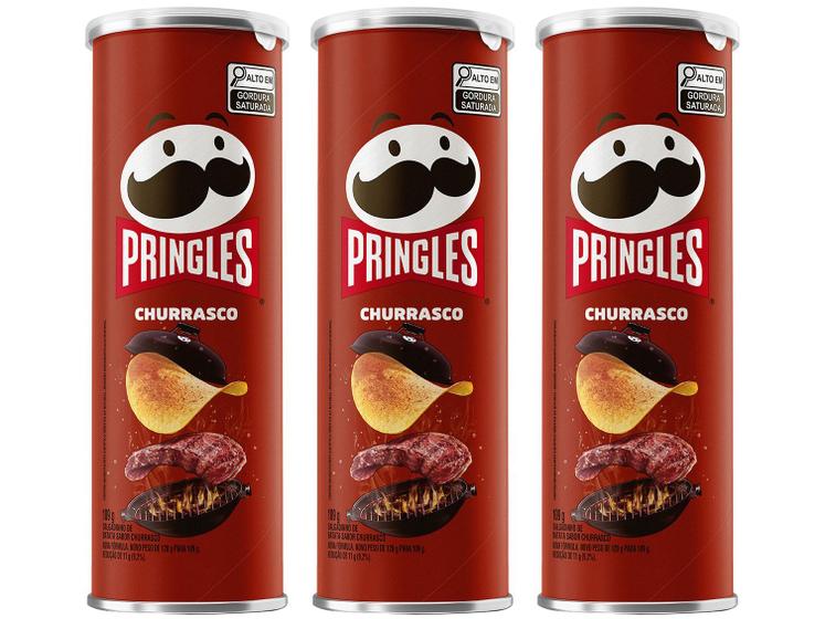 Kit Batata Pringles Churrasco 109g 3 Unidades Imagem de Kit Batata Pringles Churrasco 109g 3 Unidades
