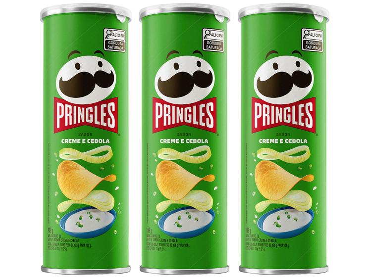 Kit Batata Pringles Creme e Cebola 109g - 3 Unidades Imagem de Kit Batata Pringles Creme e Cebola 109g