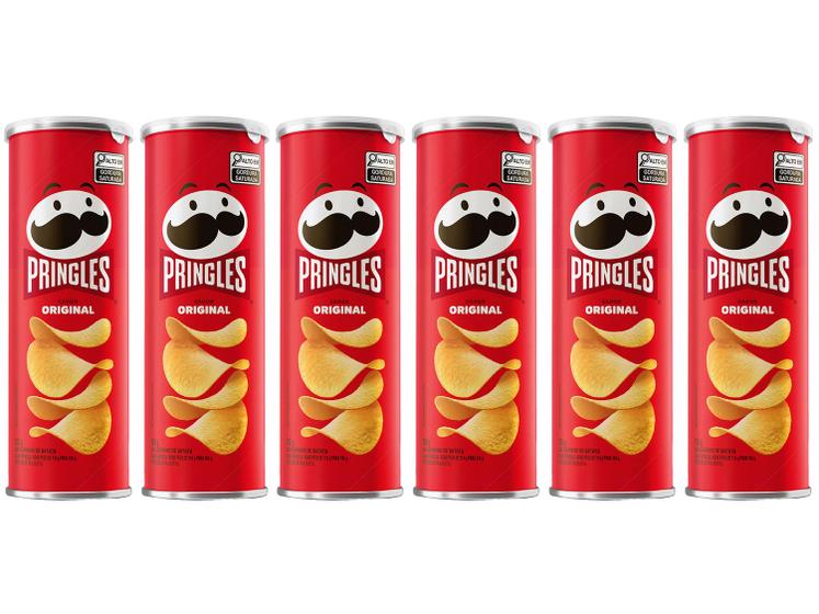Kit Batata Pringles Original 104g 6 Unidades Menor preço em Kit Batata Pringles Original 104g 6 Unidades