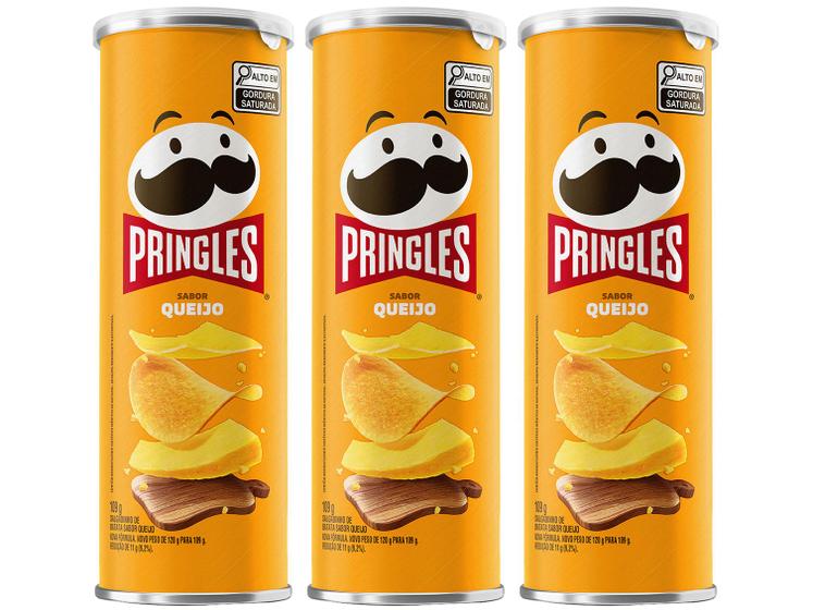 Kit Batata Pringles Queijo 109g 3 Unidades Imagem de Kit Batata Pringles Queijo 109g 3 Unidades
