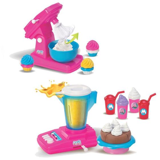 Imagem de Kit Batedeira Liquidificador E Acessórios Brinquedo Cozinha