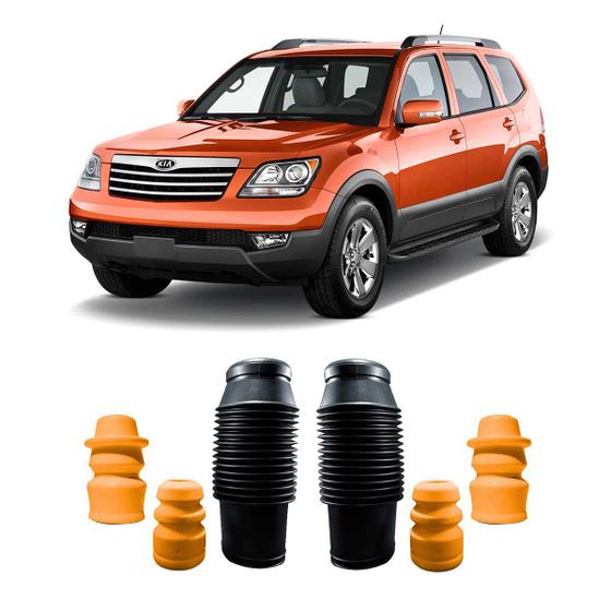 Imagem de Kit Batedor Coifa Dianteiro Traseiro Batente Mola Dianteira Traseira Kia Mohave 2008 2009 2010 2011 2012 2013 2014