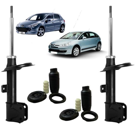 Imagem de Kit Batente + Amortecedor DIanteiro Esquerdo + Direito Kayaba Citroen C4 2007 A 2014