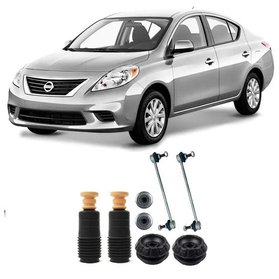 Imagem de Kit Batente + Bieleta Nissan Versa Dianteira 2011 Até 2017 O Par