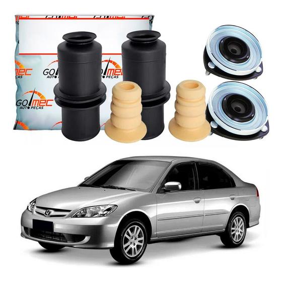 Imagem de Kit Batente Coifa Dianteiro Honda Civic 1.7 2004 A 2006