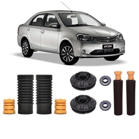 Imagem de Kit Batente Coxim Dianteiro Traseiro Etios Sedan 2018 19 20