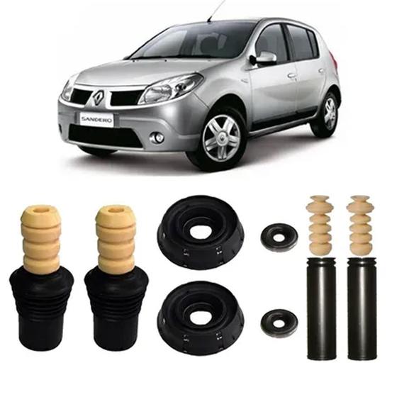 Imagem de Kit Batente Coxim Dianteiro Traseiro Sandero 2010 2011 2012