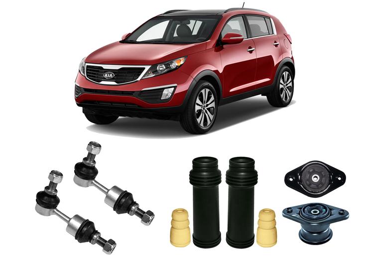 Imagem de Kit Batente Coxim Traseiro + Bieleta Sportage 2012 2013 2014