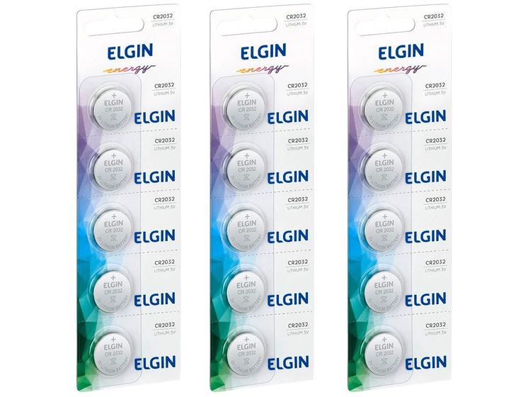 Kit Bateria 3V Lithium Elgin CR2032 15 Unidades Menor preço em Kit Bateria 3V Lithium Elgin CR2032 15 Unidades