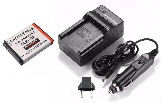 Imagem de Kit Bateria + Carregador SLB-10A para Samsung ES60, HZ10W, L100, L301, M110, NV9, P1000, SL202, TL9, WB500