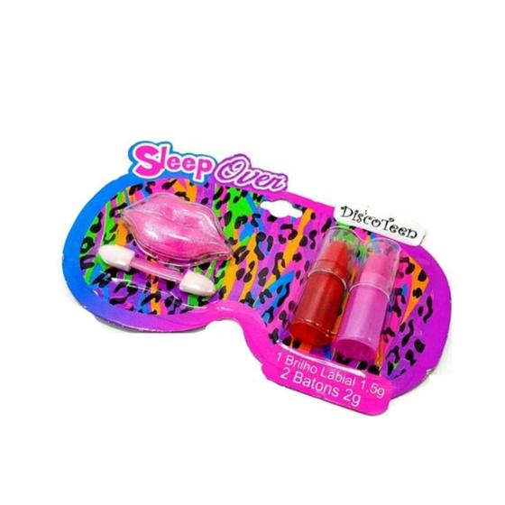 Imagem de Kit Batom e Brilho Labial Infantil Disco Teen HB89864