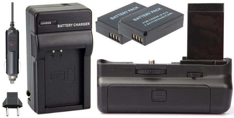 Imagem de Kit Battery Grip 100DH + 2 baterias LP-E12 para câmera Canon EOS 100D Rebel SL1