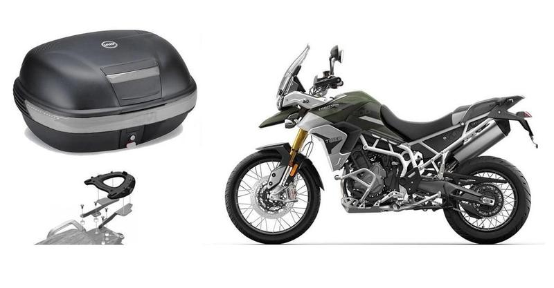 Imagem de Kit Bau Givi E460Nt + Suporte Givi Sr6415 Para Tiger 900