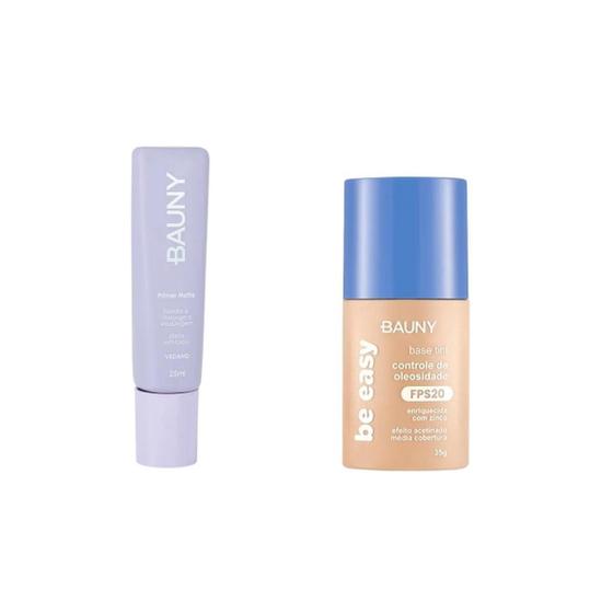 Imagem de Kit Bauny Primer Matte Facial 25G + Base Be Easy Cor: 010