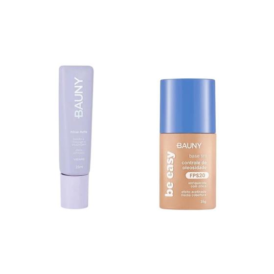Imagem de Kit Bauny Primer Matte Facial 25G + Base Be Easy Cor: 030