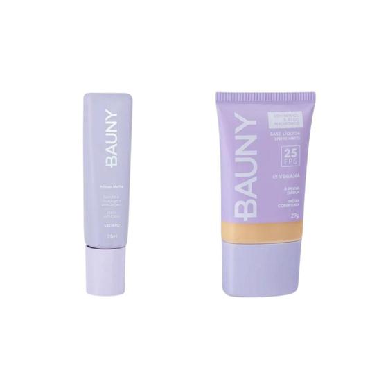 Imagem de Kit Bauny Primer Matte Facial 25G + Base Matte Cor: 030