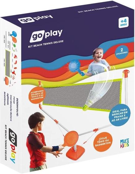 Imagem de Kit Beach Tennis com Rede Deluxe Go Play Multikids - BR1792