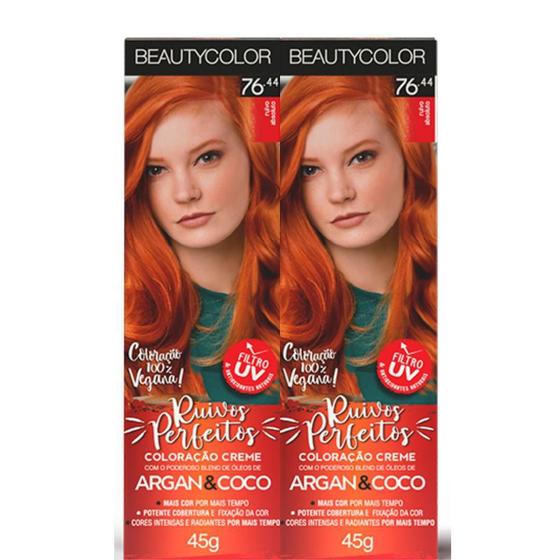 Imagem de Kit Beauty Color Coloração 76.44 Ruivo Absoluto Individual