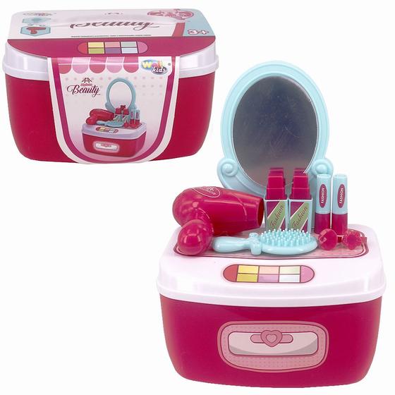 Imagem de Kit Beauty Infantil Com Maleta 12 Peças + 2 Adesivos - Wellmix WB7674