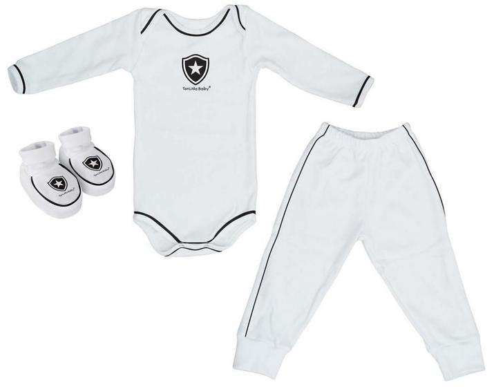 Imagem de Kit Bebê Botafogo 3 Peças Longo Torcida Baby