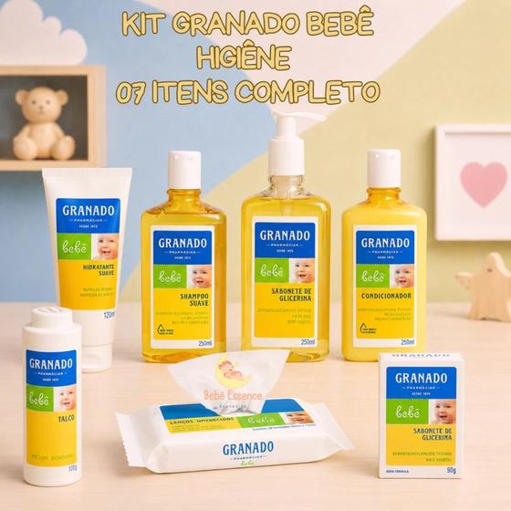 Kit Bebê Granado Infantil Hora Do Banho Higiene com 07 itens Completo