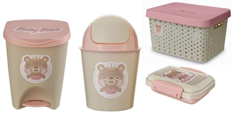 Kit bebe para banheiro quarto lixeira saboneteira Menor preço em Kit bebe para banheiro quarto lixeira saboneteira