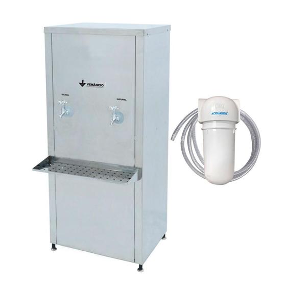 Imagem de Kit - Bebedouro Industrial Refrigerado Rb15 2tg Venancio 127v + Filtro de Água